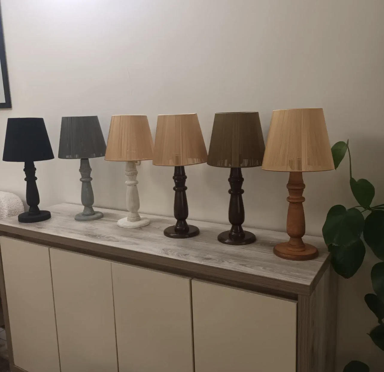 آباژور رومیزی پایه خراطی