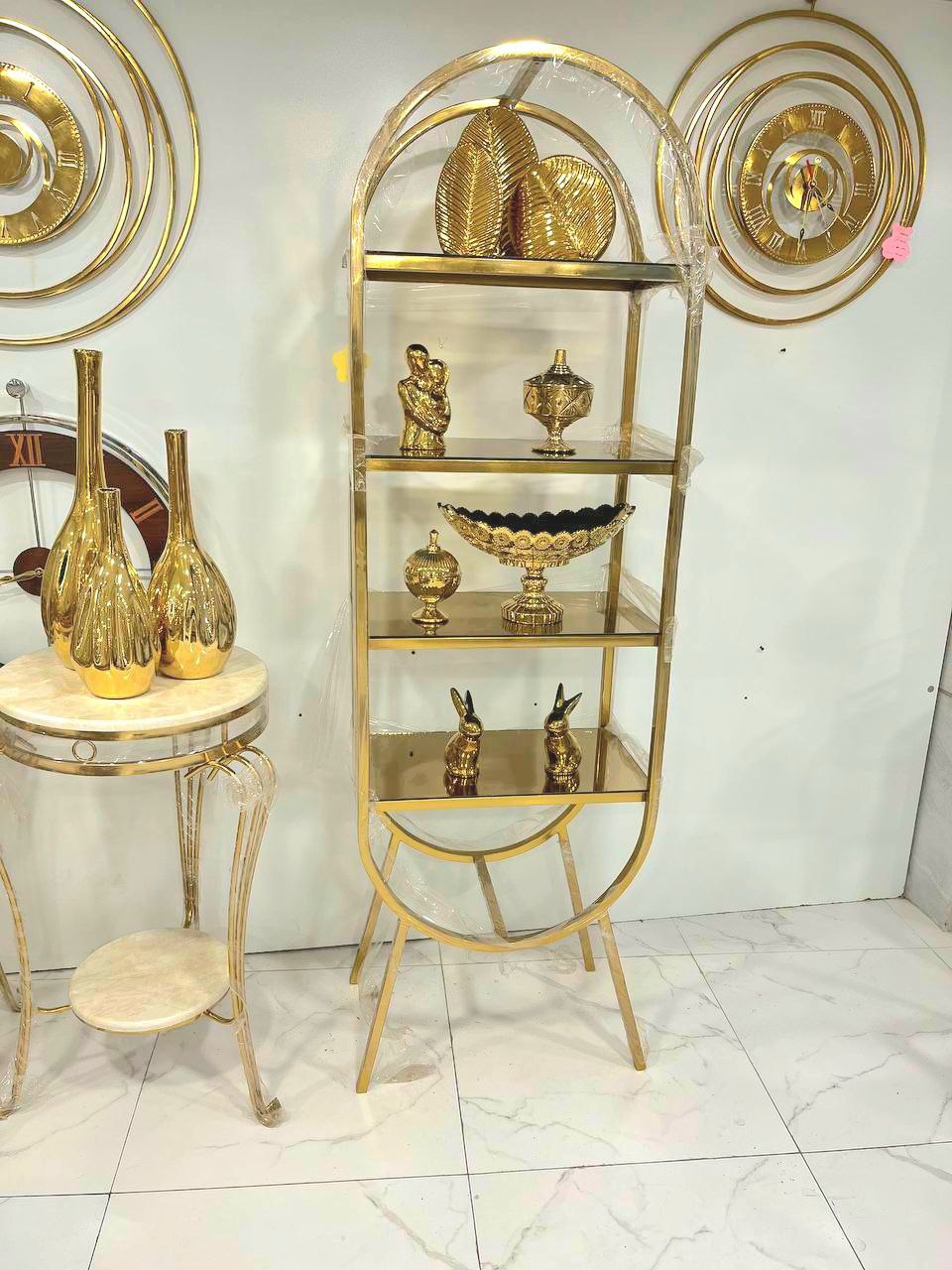 استند بوفه فلزی کنار سالنی مدل بیضی