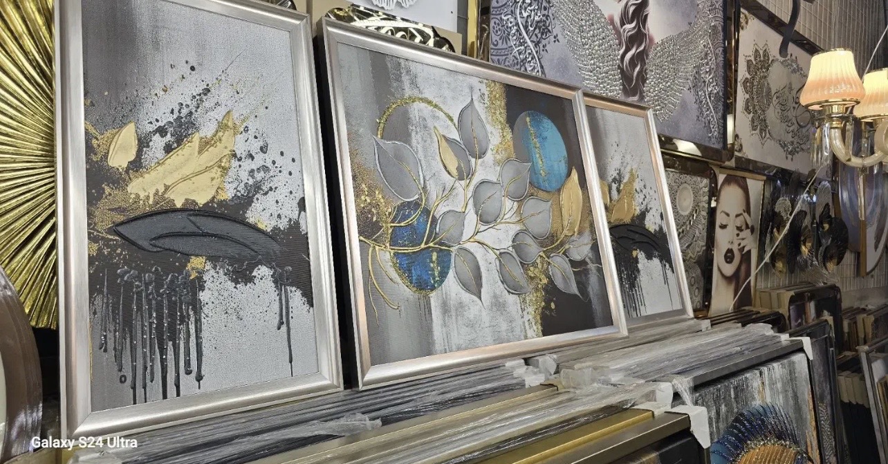 تابلو سه تیکه مدل برگ کد۰۱