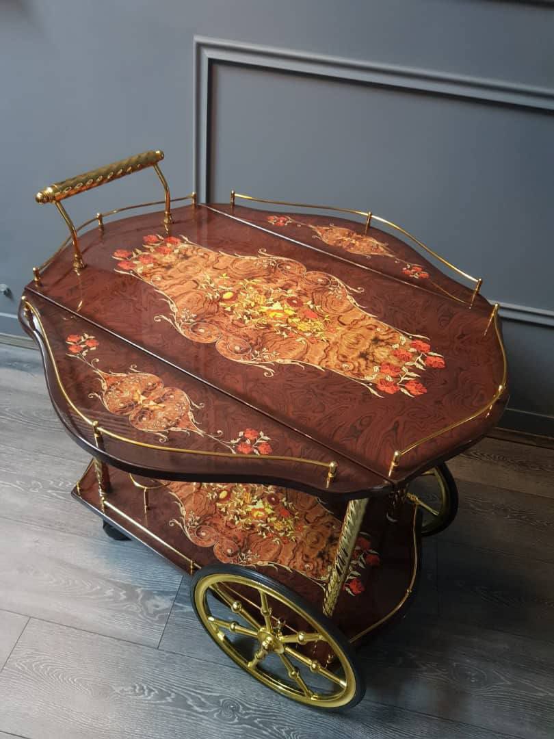 میز‌بار چوبی دوطبقه برند پروین