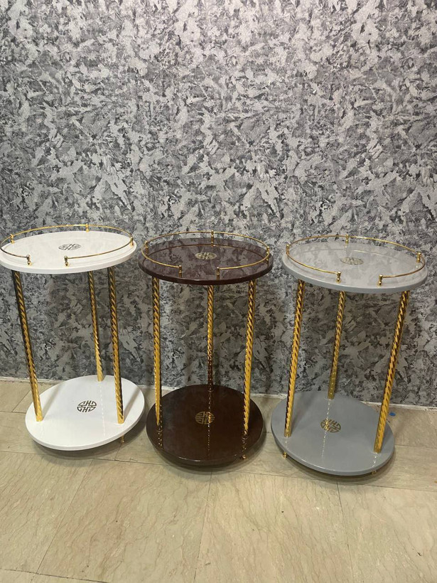میز تلفن چوبی دوطبقه برند پروین