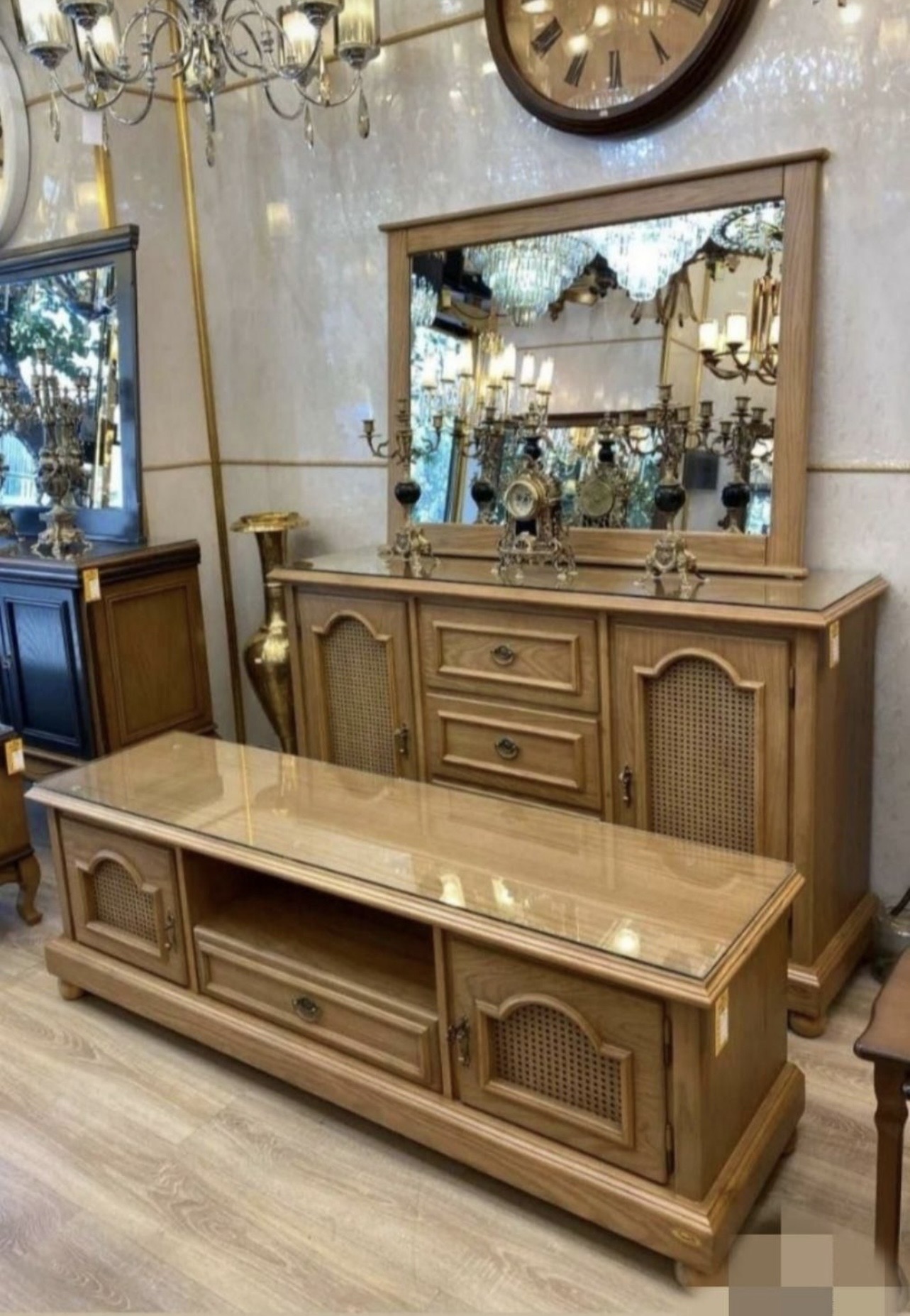 ست آینه کنسول میز تی وی کد ۱۱۲۱